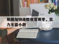 乐动官方网站-斯图加特连胜收官赛季，实力不容小觑